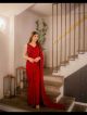 Red Color Georgette With Sequence Embroidery Work Designer Saree