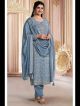 Grey Chinnon Embroidered Suit