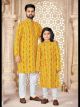 Father Son Printed Kurta Pajama Combo