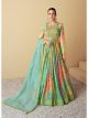 Sea Green Muslin Anarkali Suit