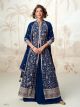 Blue Indo-Western Wedding Dress