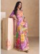 Purple Chinon Palazzo Suit