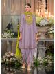 Light Purple Chinon Patiyala Suit