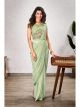 Pista Ready To Wear Saree With Stitched Blouse