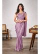 Mauve Ready To Wear Saree With Stitched Blouse