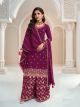 Wine Indian Palazzo Suit Set