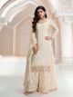 White Indian Palazzo Suit Set