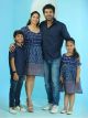 Navy And Blue Rhea Family Set With Matching Dress & Shirt