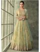 Yellow and green Floor Length Gown