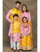 Sunny Yellow Brocade Family dresses