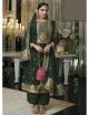 Green Viscose Silk Jacquard Suit