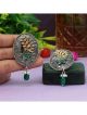White Color Premium Oxidised Two Tone Earrings