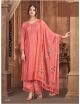 Pink Resham Work Pant Style Suit