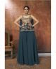 Aqua Blue Readymade Designer Sharara dress
