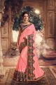 Pink Heavy Embroidered Saree