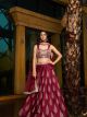 Maroon Art Silk Wedding Lehenga Choli