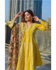 Yellow Cambric Cotton Embroidered Pakistani Suit