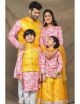 Sunny Yellow Brocade Family dresses