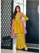 Yellow Multi Embroidered Gharara Style Suit