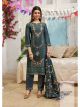 Black Floral Embroidered Pant Suit