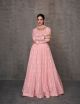 Pink Georgette Lucknowi Anarkali Dress