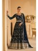 Navy Blue Heavy Embroidered Anarkali Suit