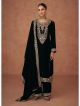 Black Velvet with Embroidery Winter Suit