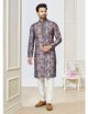 Grey Digital Printed Kurta Pajama