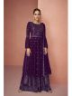 Purple Embroidered Naira Cut Suit