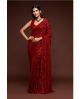 Red Sequined Saree