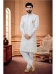 White proper indowestern with pollo pant