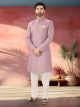 Onion Pink Silk Nawabi Indo Western Sherwani