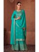 Turquoise sharara set for wedding