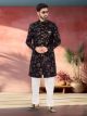 Blue Velvet Nawabi Indo Western Sherwani