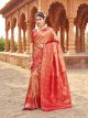 Orange Soft Banarasi Silk Saree