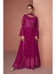 Magenta Embroidered Naira Cut Suit