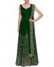 Green Designer Art Silk Gown