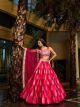 Pink Art Silk Wedding Lehenga Choli