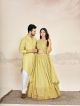yellow trendy couple lehenga & kurta