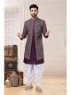 Wine Sherwani