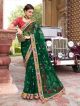 Green Heavy Embroidered Saree