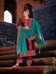 Red Pure Viscose Velvet With Embroidery Suit