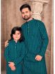 Father and son matching kurta pajama set