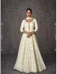 Pearl white Lucknow anarkali suit