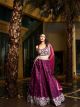 Purple Art Silk Wedding Lehenga Choli