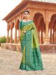 Parrot Green Soft Banarasi Silk Saree