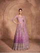 Mauve Georgette Anarkali Suit