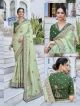 Pista Heavy Embroidered Wedding Saree