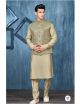 Green Designer Kurta Pajama Jacket Set