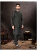 Black Singham Jacquard Jacket 3 Pcs Set